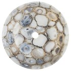 Round Marble Decorative Sink Natural Agate Resin Art Corner Basin for Bar Decor