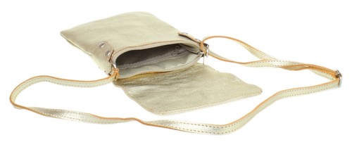 New Genuine Soft Leather Italian Vera Pelle Cross Body Shoulder Bag Zipped - Picture 192 of 193