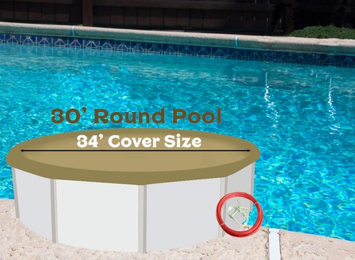 Supreme Plus Above Ground Round Swimming Pool Winter Cover - (Choose Size) - Picture 13 of 14