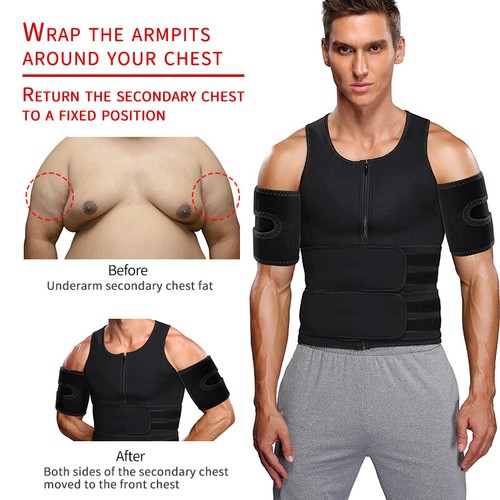 Men Arm Trimmer Sweat Arm Bands Pair Sauna Upper Arm Trainer Slimming Shaper - Picture 4 of 18