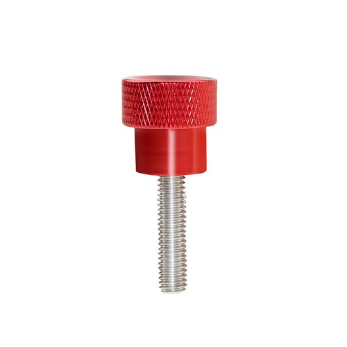 Red M3M4M5M6M8M10 Knurled Thumb Screws, Aluminum Handle + Stainless Thread Rod - Picture 4 of 5