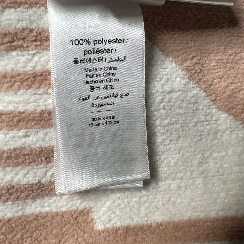 Manta Cochecito Potter Barn Moderna Bebé y Niños Coral Marfil Nueva 009 Foto 3 de 3