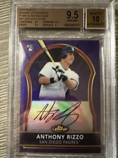 2011 Topps Finest - Purple Refractor Rookie Autographs #97 Anthony Rizzo /5