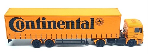 Corgi 1/50 Scale 75802 - MAN Curtainside Truck (Continental) Orange - Picture 3 of 6