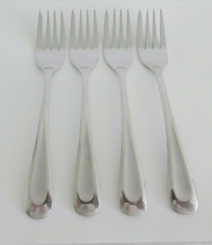 ONEIDA SAND DUNE SATIN STAINLESS SALAD FORKS Set of 4 - Picture 3 of 6