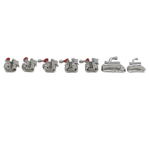 Soportes metálicos autoligables de ortodoncia dental MBT 022 cables de arco Niti de cobre - Imagen 11 de 24