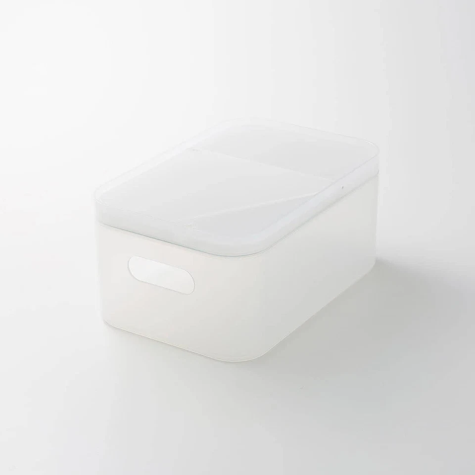 MUJI PP Bandeja de Maquillaje Cosmético Escritorio Espejo Organizador Organización Caja Tapa Foto 3 de 4