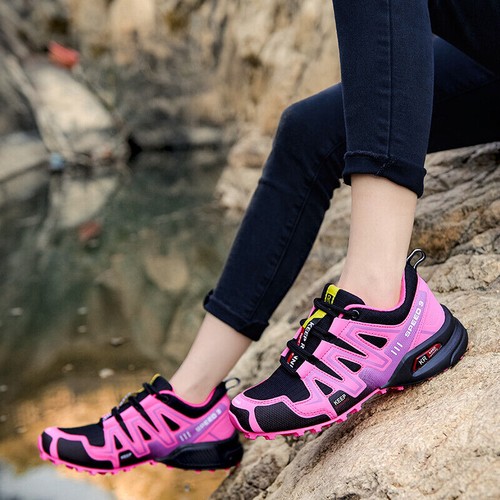 UKLadies Entrenadores de Senderismo con Cordones Espuma con Memoria Aire Libre Trekking Botas Ligeras - Imagen 45 de 49