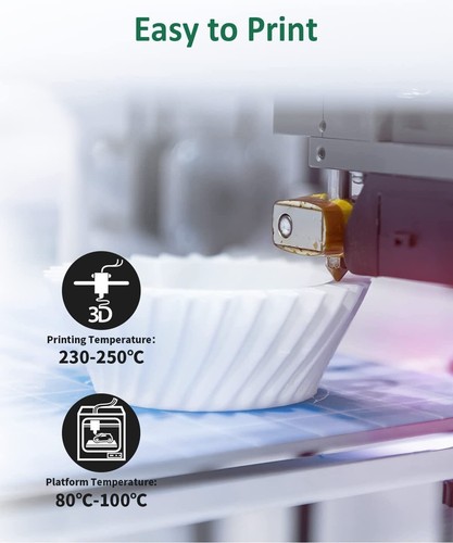 Geeetech ABS+ Filament 1.75mm 1kg/roll Weiß Stark & Langlebig für FDM 3D Drucker - Bild 3 von 7