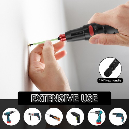 1/4" Hex Allen Wrench Drill Bit Set S2 Steel 10Pcs 1.5-12mm Magnetic Long 100mm - Picture 13 of 15