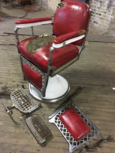 Emil J Paidar Antique Barber Chair Made In Chicago Authentic