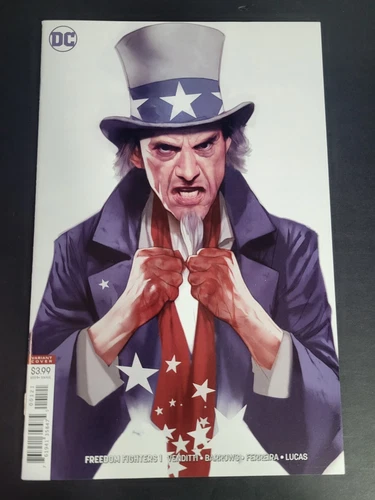 Freedom Fighters #1 Ben Oliver Uncle Sam Variant Comic DC 2018 Eddy Barrows