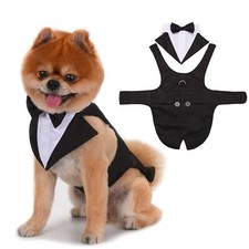 Pet Dog Wedding Party Suit Dog Tuxedo and Bandana Set Dog Formal Tuxedo Weddi...