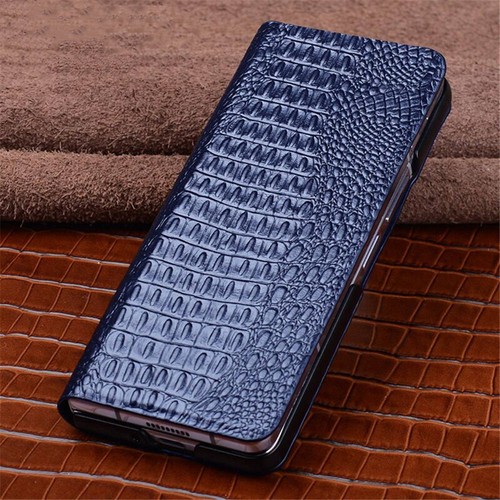 Genuine Leather Crocodile Flip Phone Case Fr Huawei Mate X3 Magnetic Armor Cover - Picture 34 of 34