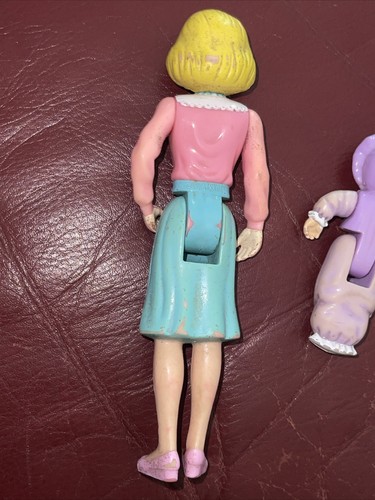 Vtg MOM BABY Purple Figures Dolls Playskool Dollhouse Fisher Price Loving Family - Picture 6 of 7