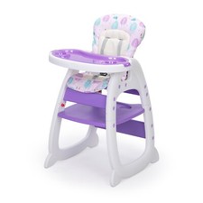 3-in-1 Baby High Chairs Feeding Play Booster Seat for Toddlers w/Adjustable Tray