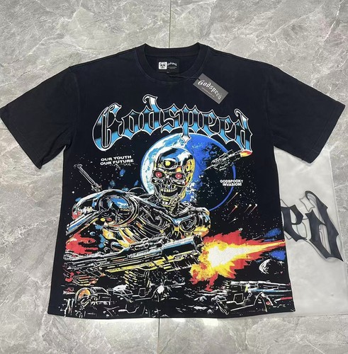 2025 NEW Godspeed Skeleton Space Warrior printing Tee Mens Cotton T-shirt - Picture 10 of 12
