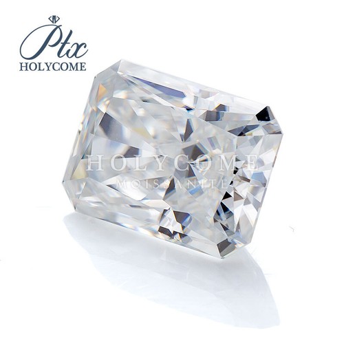 Radiant Moissanite Crushed Ice Cut Loose Stone White D Color VVS1 W. Certificate - Picture 2 of 16