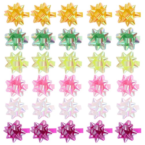 120 Pcs Ribbons and Stars Flowers Satin Bows for Bouquets Decorative Pull - Picture 6 of 12