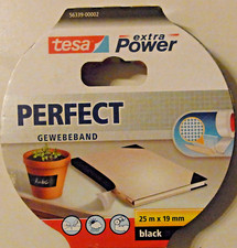 tesa extra Power Gewebeband Perfect 25 m x 19 mm schwarz