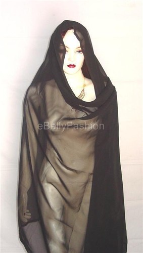 25 Color Belly Dance Veil Skirt Scarf Gypsy Tribal Hijab Chiffon Costume Fabric - Picture 2 of 26