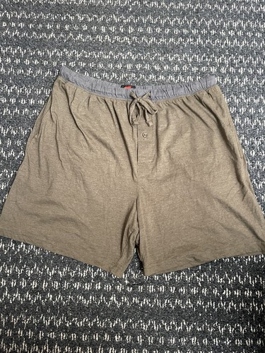 Men's Green HANES Lounge Shorts Large with Pockets! Button Fly Pre-Owned NICE! - Picture 8 of 11