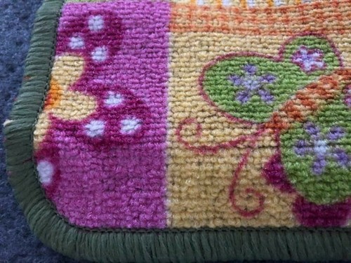 Teppich Kinderteppich Blumen Patchwork Schmetterling 133 x 180 cm bunt - Bild 2 von 4