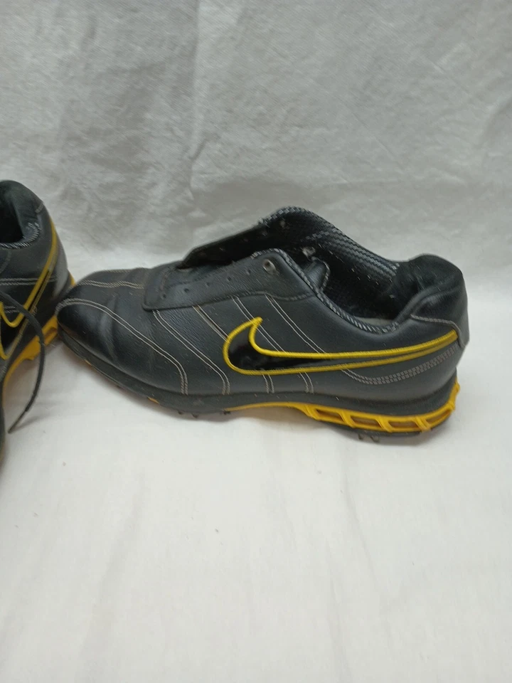 Nike Golf Shoes Sz 10.5 Zoomair Sport  Black/Yellow 314894-031 Missing Shoe Lace - Image 3 of 4