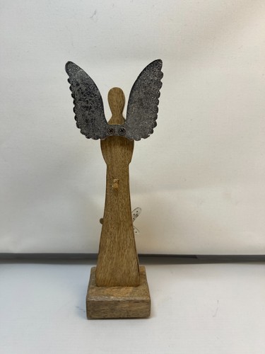 Ángel de madera con alas de aluminio y estrellas de mar Beachcombers vida costera - Imagen 6 de 12