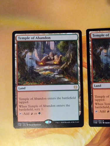 MTG Temple of Abandon x2 NM Theros Beyond Death Magic the Gathering - Foto 3 di 6