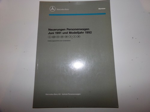 Werkstatthandbuch Mercedes Neuerungen Typenreihe 124 , 129 , 140 , 201 1991/1992 - Bild 1 von 2