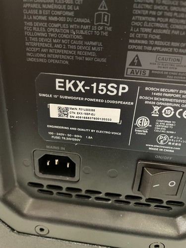 Electrovoice - EKX-15SP Powered 15" Subwoofer - Picture 6 of 6
