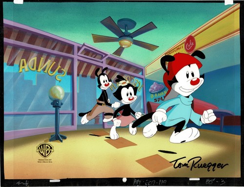 Animaniacs Key Master Setup Cel n OBG n Drawing Signed by Creator Soda Jerk 1996 - Picture 2 of 4