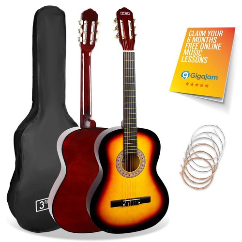 Classical Guitar Full 4/4 Size with Nylon Strings & Bag - 3rd Avenue - Picture 26 of 31