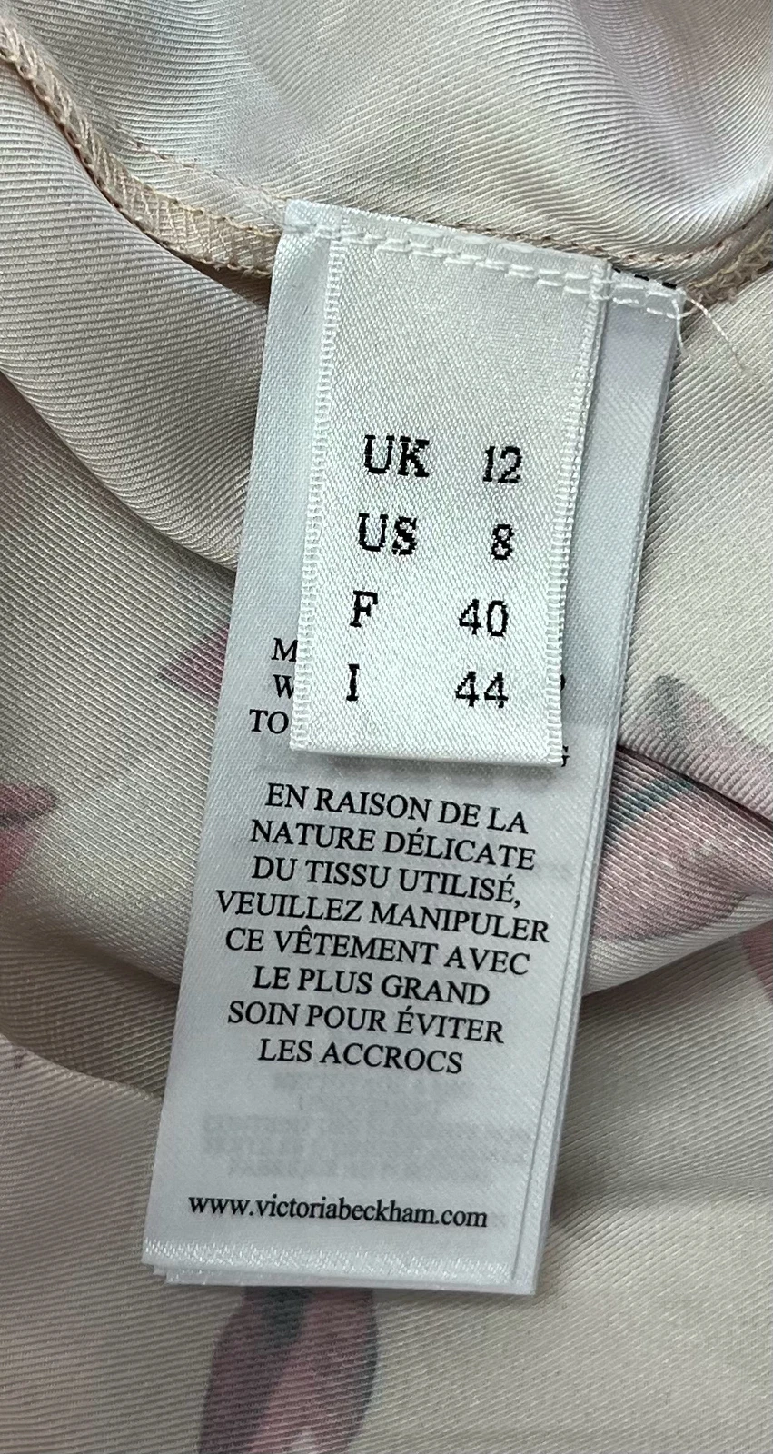 UNDERCOVER Abito camicia Victoria Victoria Beckham ALTRD plissettato stampa labbra raso twill taglia 8