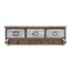 zimlay farmhouse fir wood and iron three-drawer wall shelf with hooks 20236