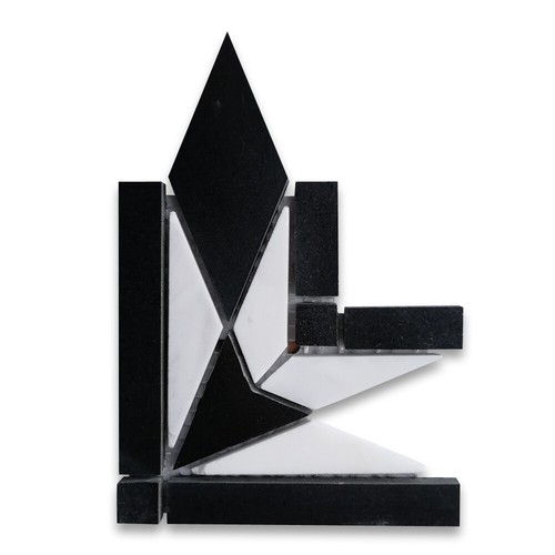 B0007CP Marble Mosaic Border Bathroom Insert Tile Classic Nero 4.6x4.6 Polish - Picture 1 of 5