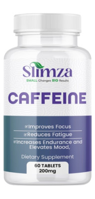 Koffein 200 mg 60 Tabletten - 100 % reine pharmazeutische Qualität plus Energiepillen.