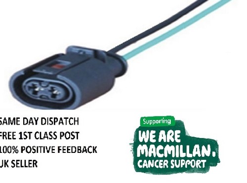 VW ABS/SPEED SENSOR CONNECTOR 357973202 PRE WIRED  FREEPOST + FREE FINISHING KIT - Picture 1 of 3