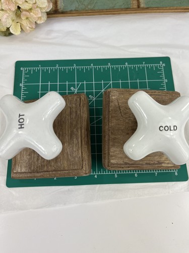Vintage Cottage Style Hot And Cold Towel Holders - Picture 3 of 4