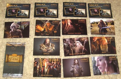 2012 The Hobbit Denny's Complete 10 Card Promo Set + 4 Coupon cards + Wrapper