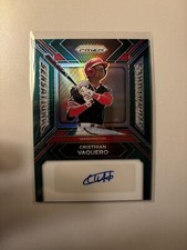 CRISTHIAN VAQUERO 2024 Panini Prizm SENSATIONAL SIGS AUTO GREEN HOLO