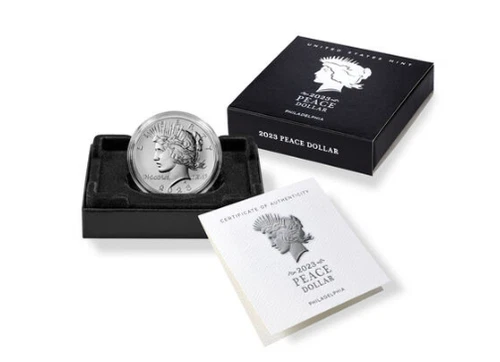 2023 Peace Silver Dollar Uncirculated Coin w/US Mint Box & COA 23XH
