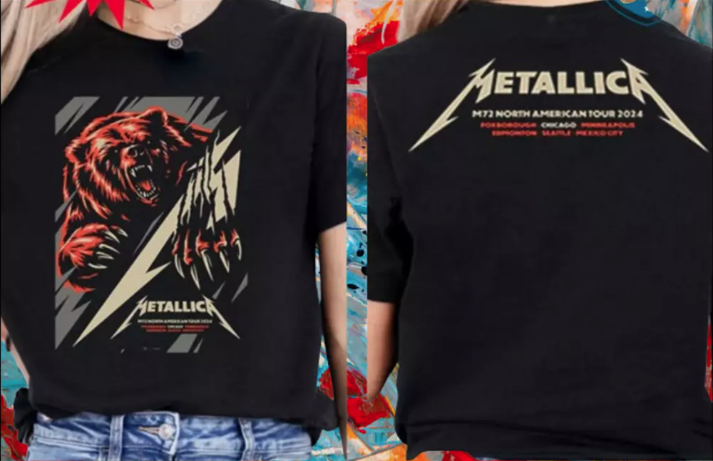 Metallica M72 Tour 2024 World Concert T-Shirt Metal Band Merch Sizes S-5XL