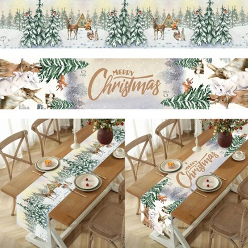Table Runner Merry Christmas Decoration for Home Xmas Party Decor 2023 - Picture 3 of 20