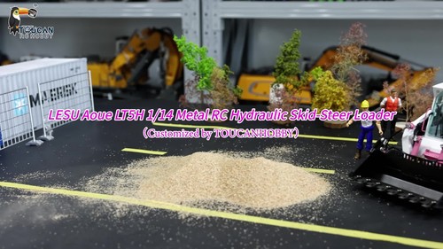 LESU 1/14 RC Hydraulic Flexible Loader Aoue LT5H Metal Skid-Steer Wheeled Truck - Video 1 of 1