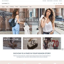 Clothing Shop Websites Design for Sale with Free VPS Web Hosting