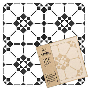 Errada //// Tile Reusable Plastic Stencil //// Moroccan Geometric //// Floor Wall 15x15cm