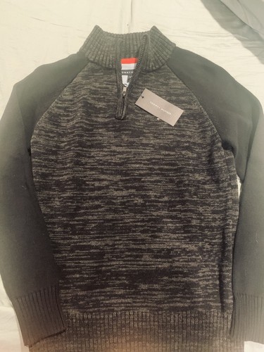 Tommy Hilfiger Sweater Pullover 1/2 Zip Boy's 12/14 Medium Black Cotton $49.50 - Picture 2 of 6