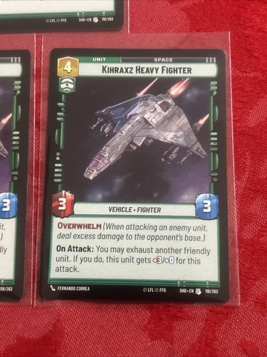3x Star Wars Unlimited - Kihraxz Heavy Fighter - Shadows of the Galaxy (SHD) x3 - Bild 4 von 6
